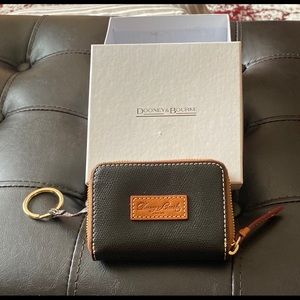 Dooney & Bourke leather coin key ring wallet.